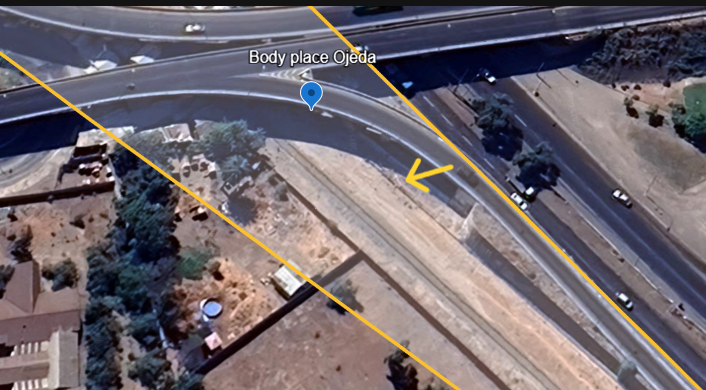 The same location today after authorities left the site